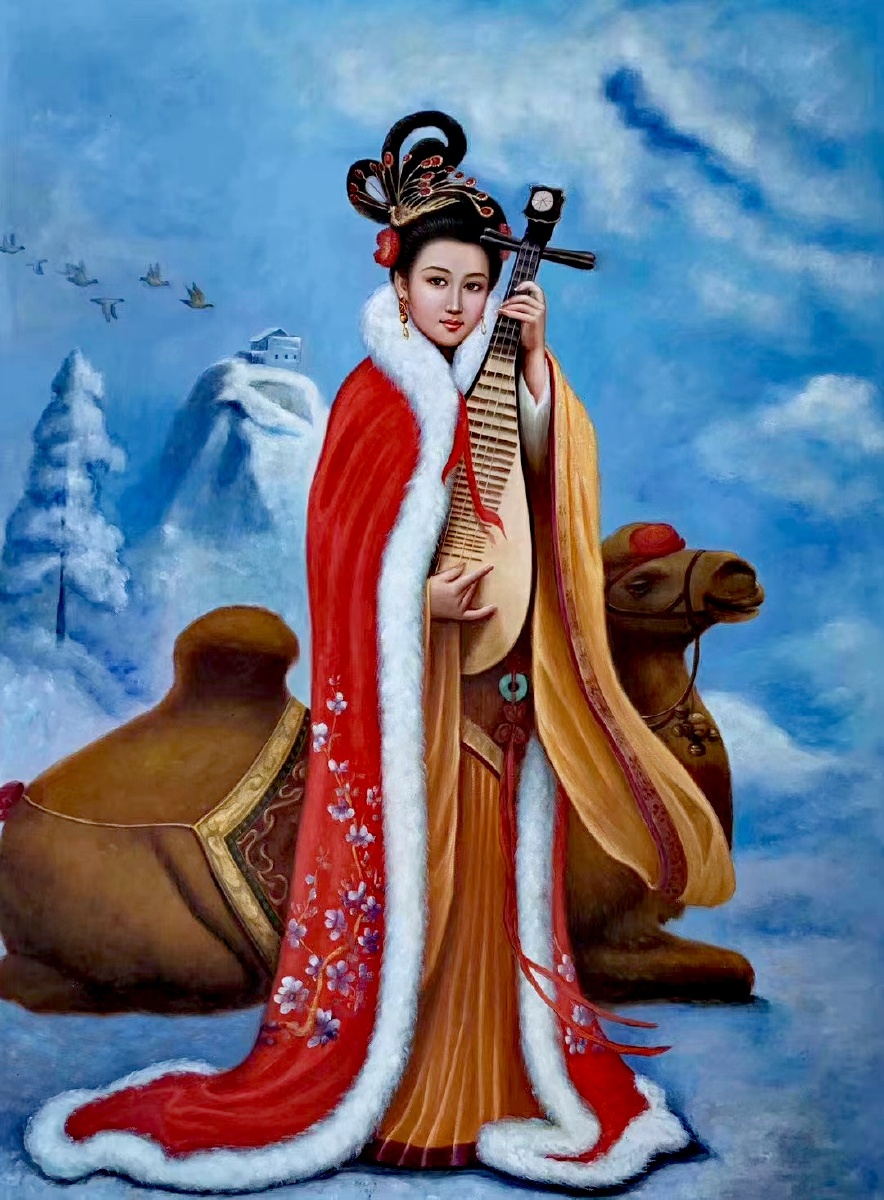 四大美女张嘉应精品油画