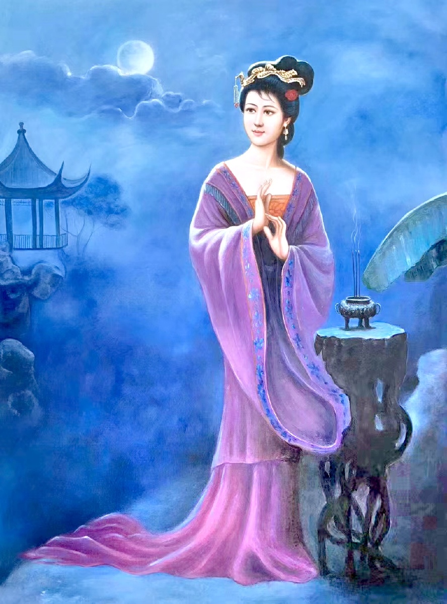 四大美女张嘉应精品油画