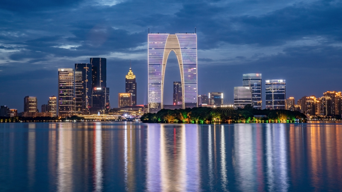 苏州金鸡湖夜景