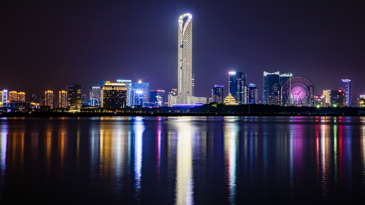苏州金鸡湖夜景