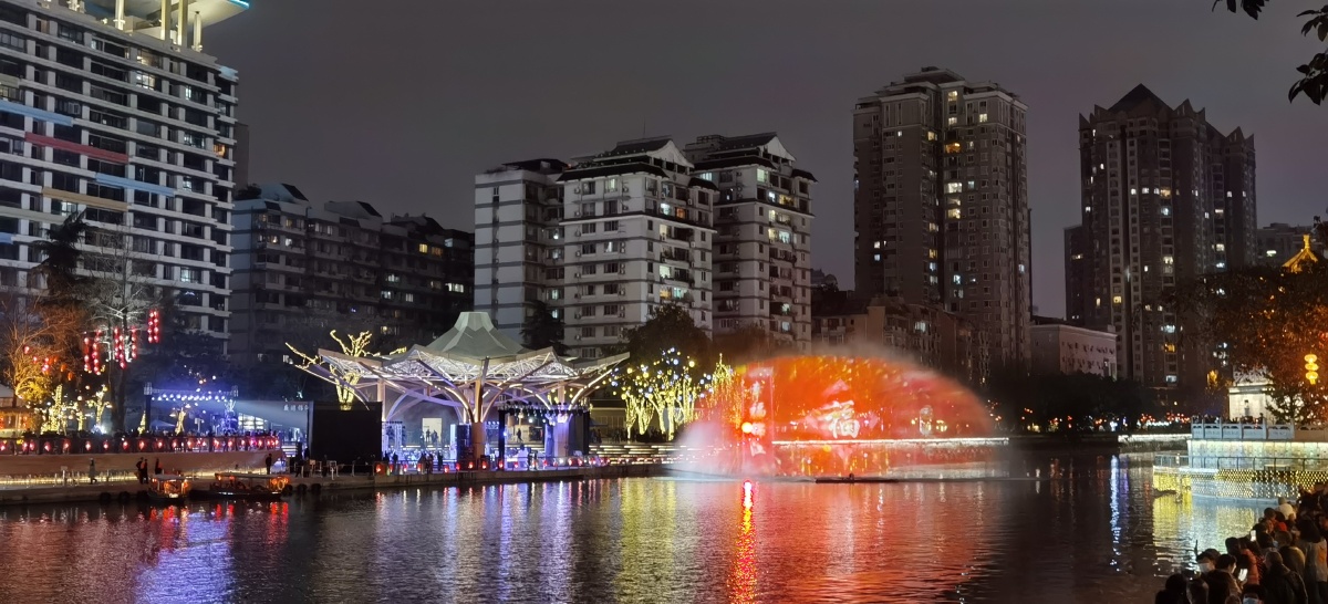 夜泊东门万米船夜游锦江东门码头九眼桥观合江亭水幕灯光秀