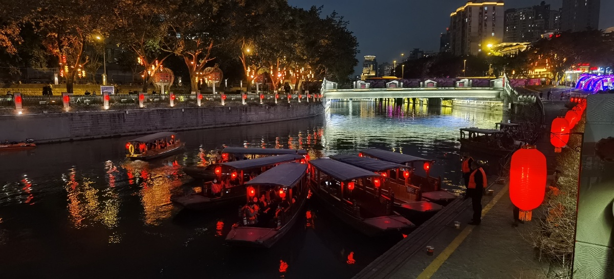 夜泊东门万米船夜游锦江东门码头九眼桥观合江亭水幕灯光秀