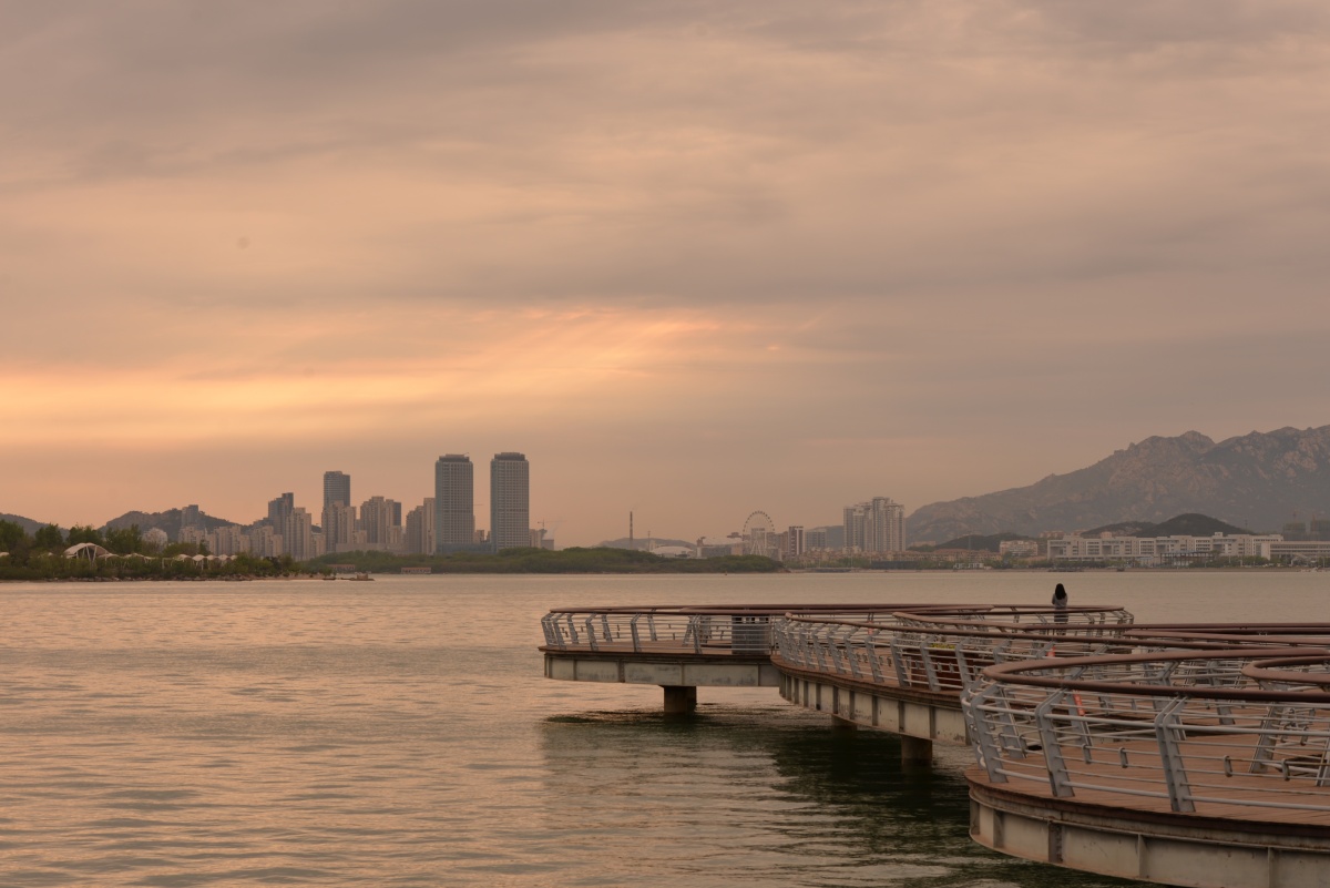 海中西湖黄岛唐岛湾情人岛