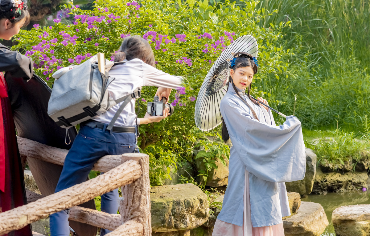 汉服拍摄现场