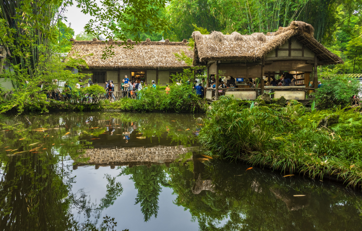 绿意盎然的杜甫草堂