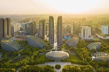 成都金融城之二  夕照金融城