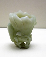 玉兰花插，清代，国家博物馆中国古代玉器艺术展。