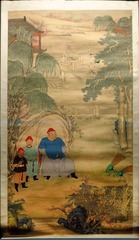 佚名贵族行乐图轴，首都博物馆“古都北京”文物展。