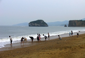 大连市，金石滩海滨浴场。