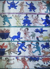 纳西族的《神路图》，非物质文化遗产，云南省博物馆。 (6)