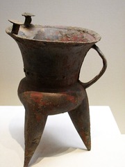 青铜觚，商前期，1953年-1955年河南郑州白家庄出土，中国国家博物馆文物展。