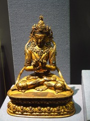 铜鎏金金刚持像，北京首都博物馆文物展。