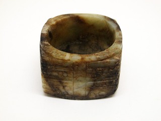 神面纹琮，新石器时代，良渚文化，国家博物馆中国古代玉器艺术展。