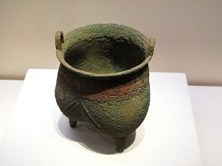 青铜鬲，商前期，1953年-1955年河南郑州白家庄出土，中国国家博物馆文物展。