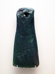 玉凿，约制于1500年-1820年，中国国家博物馆（毛利碧玉：新西兰的传世之宝）展览。