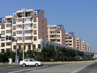 内蒙古赤峰市城市风光，住宅楼群，房地产楼盘。