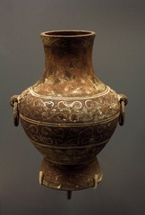 错金银铜壶，海淀区索家坟黑舍里氏墓出土，首都博物馆“古都北京”文物展。