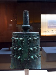 铜甬钟，西周青铜器，山西翼城县大河口1017号墓出土，首都博物馆文物展。