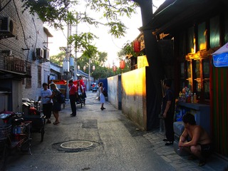 北京市东城区胡同建筑，什刹海附近的胡同。