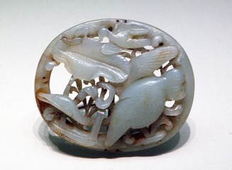 鹘啄鹅绦环，元代。国家博物馆中国古代玉器艺术展。 (1)