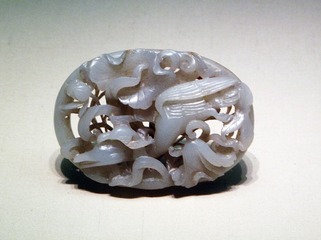 鹘啄鹅绦环，元代，国家博物馆中国古代玉器艺术展。 (1)