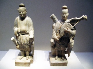 描金石雕武士俑，唐，1958年陕西西安杨思勖墓出土，中国国家博物馆文物。