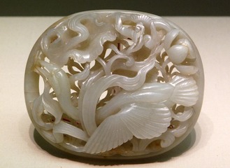 鹅穿莲绦环，元代，国家博物馆中国古代玉器艺术展。