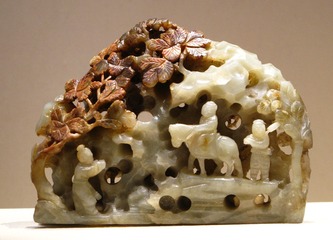 人物山子，辽金，国家博物馆中国古代玉器艺术展。