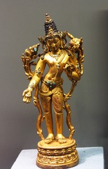 铜鎏金度母像，北京首都博物馆文物展。
