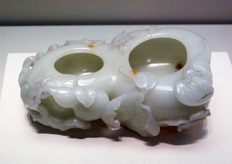 葫芦形水盂，清代，国家博物馆中国古代玉器艺术展。