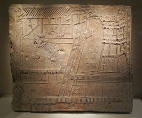 宅院画像砖，东汉，1954年四川成都扬子山出土，中国国家博物馆文物。