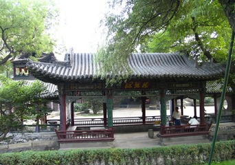 山西省，太原晋祠，流碧榭。
