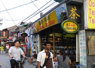 北京市，烟袋斜街，外国游客。