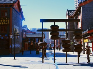 内蒙古呼伦贝尔市古城，街景。