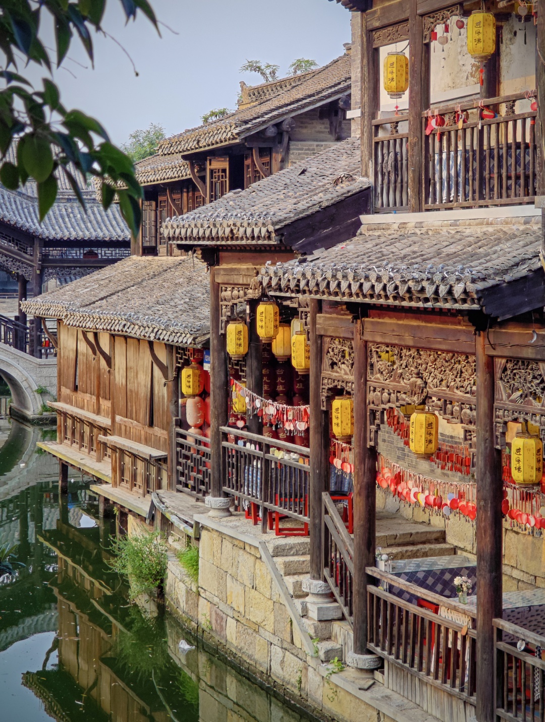 枣庄台儿庄运河古城建筑风光二