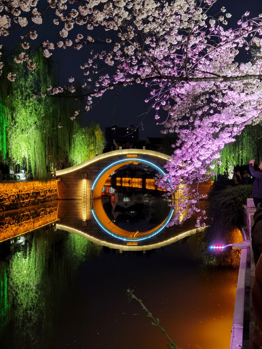 虞山护城河夜景