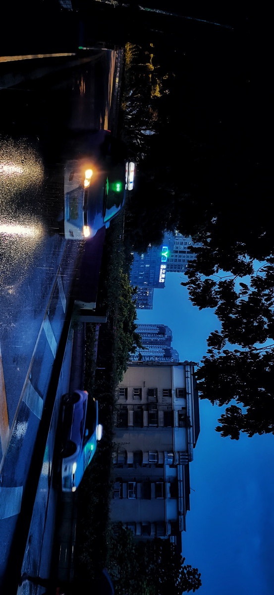 绚丽黄昏落幕雨夜亦美