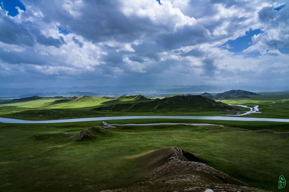 大美新疆巴音布鲁克九曲十八弯美景