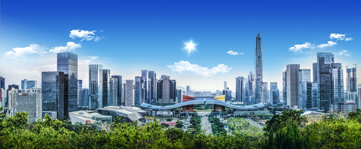 莲花山看深圳全景