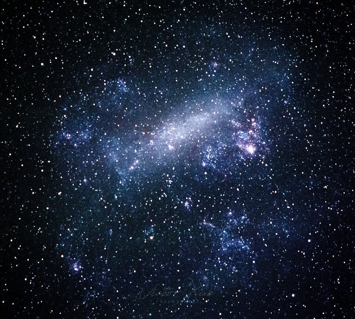 南半球星空中特有的星系大麦哲伦第一次拿赤道仪配合长焦拍摄大佬们多