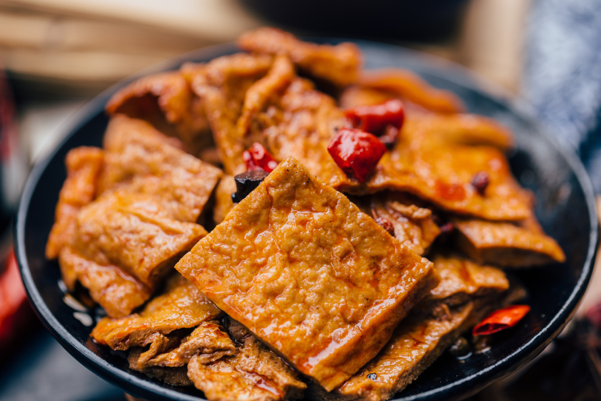 豆腐皮卤豆腐