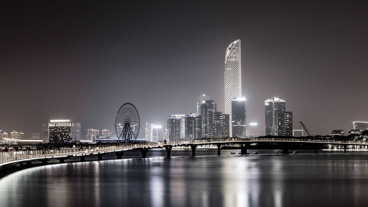 苏州金鸡湖网红地打卡照