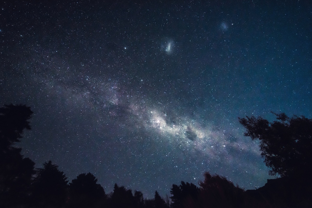 南半球的夜空有其独特的元素银河和大小麦哲伦星云