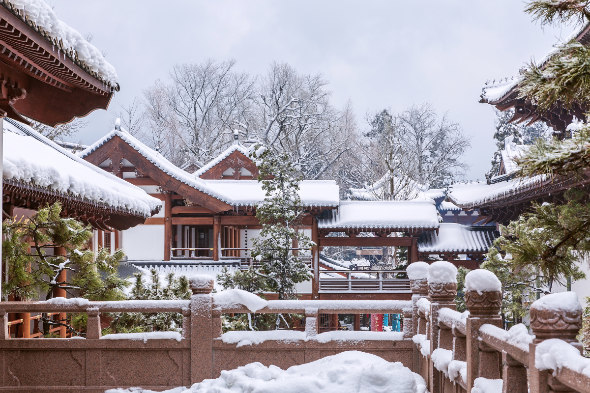 径山寺雪景