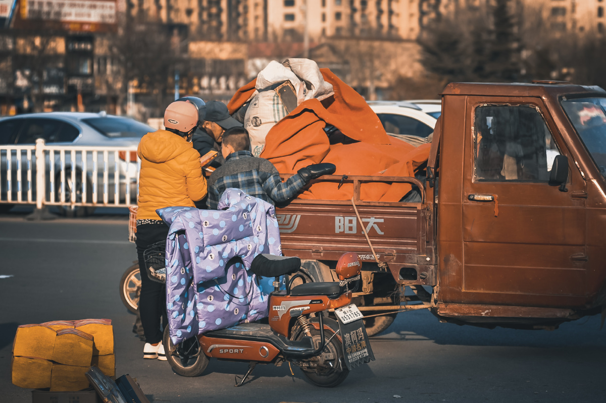 年前最后一次赶大集干完收摊回家过大年