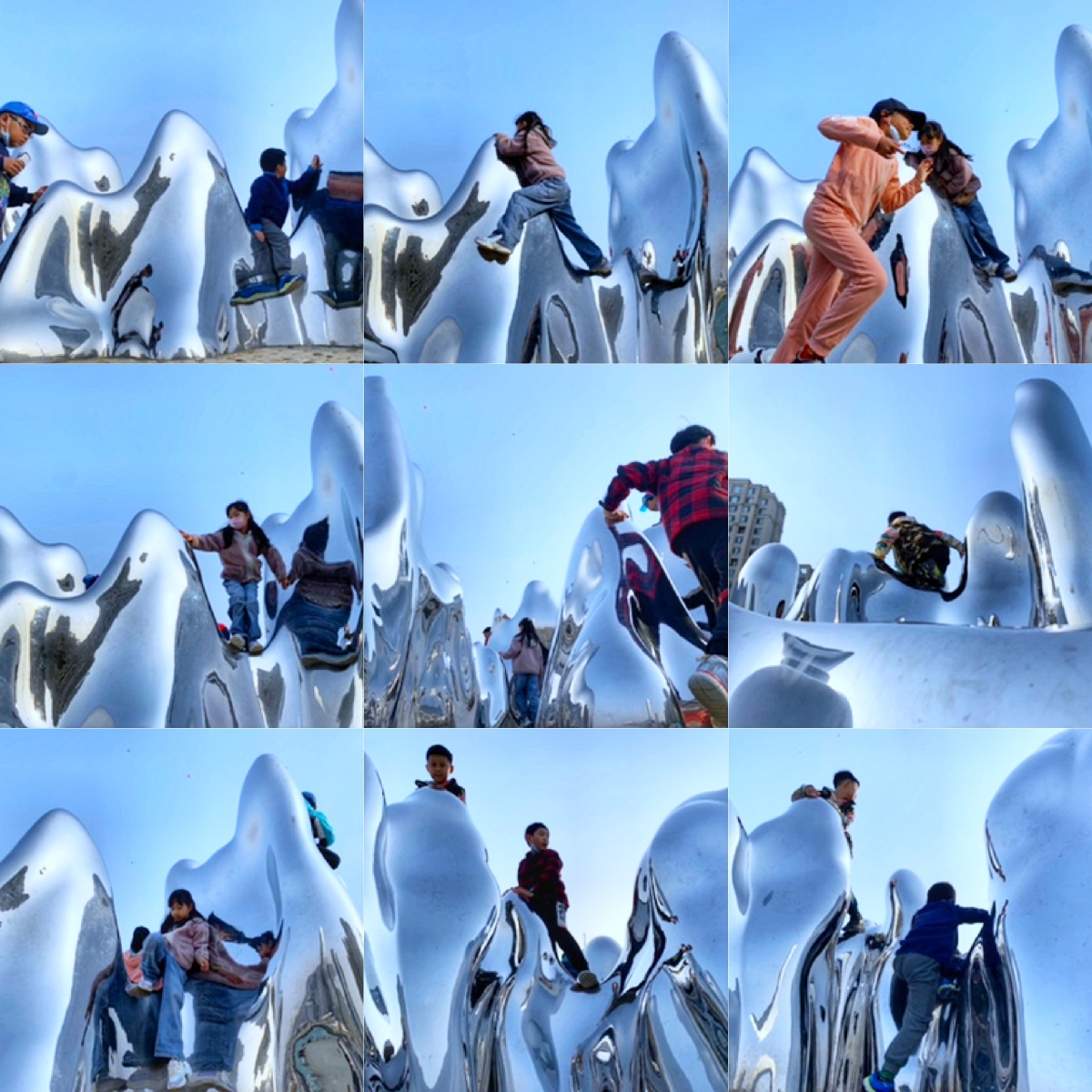 与你互动的现代雕塑