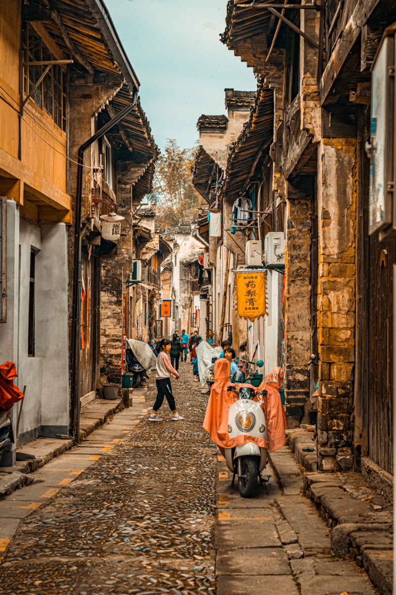 渔梁古镇的老街