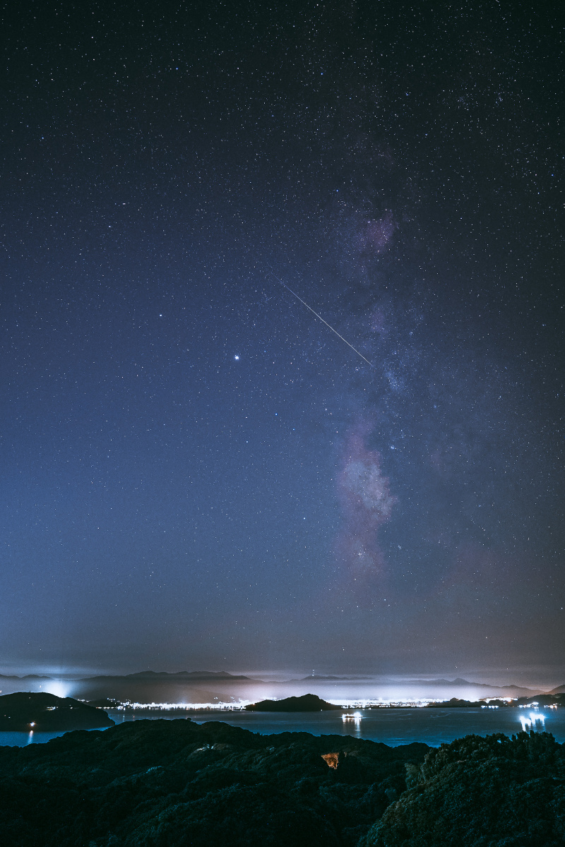 仰望星空城市上空