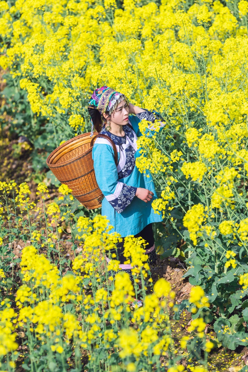 背背篓的小姑娘摄影后期我难想出境本人