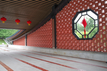 合肥园博园厦门园红砖古厝建筑内景
